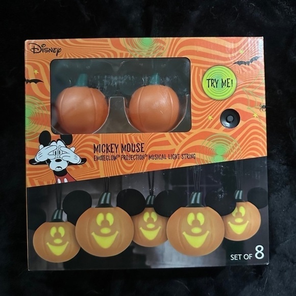 Disney Pumpkin String Lights Singing NEW Monster Mash Halloween Decor Orange - Picture 3 of 4